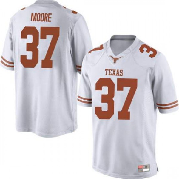 Men Texas Longhorns #37 Chase Moore Game Player Jersey White